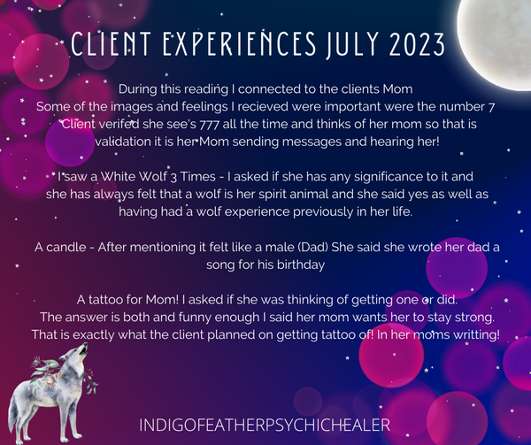 July 2023 Client Experiences